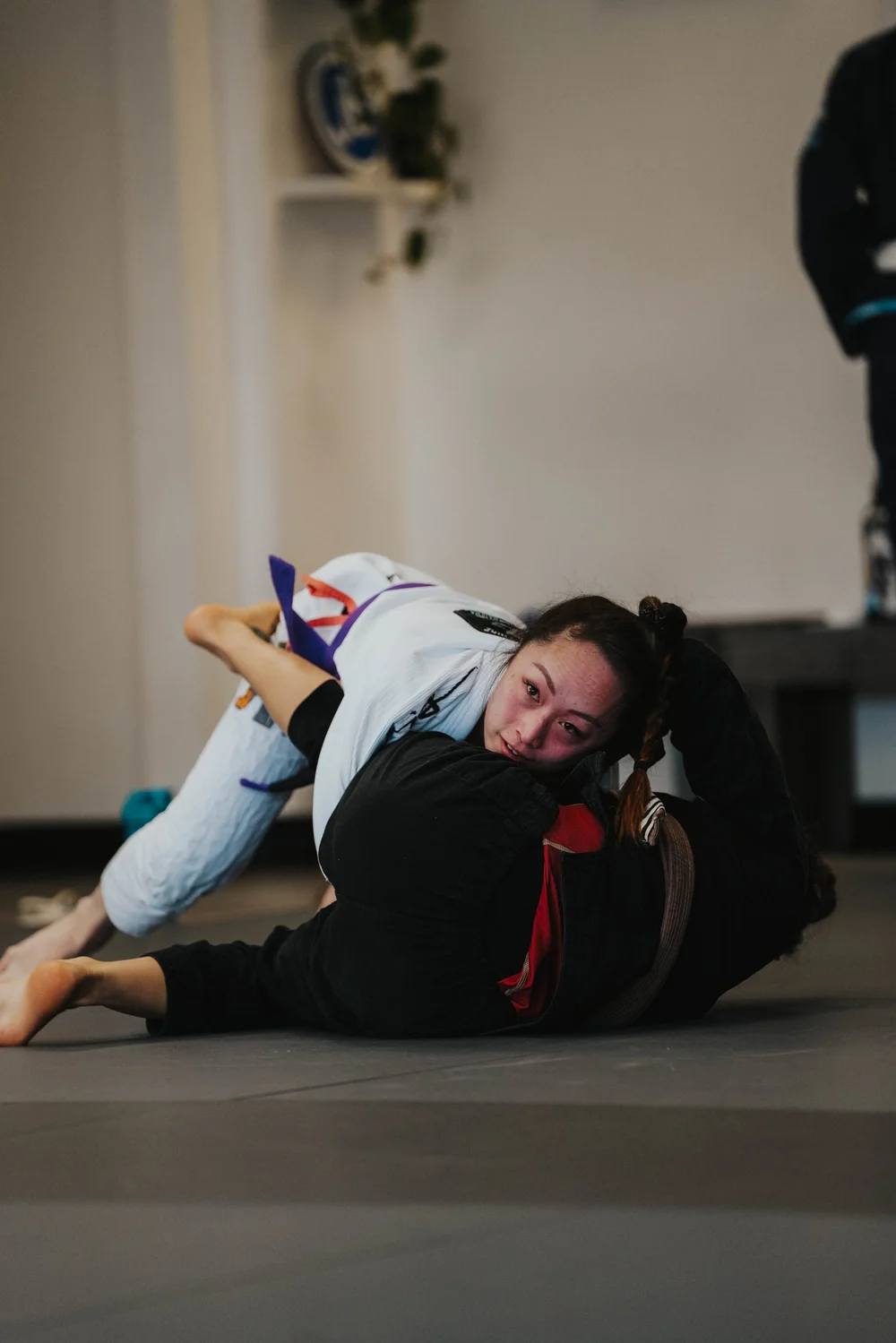 Students in intensive competition sparring